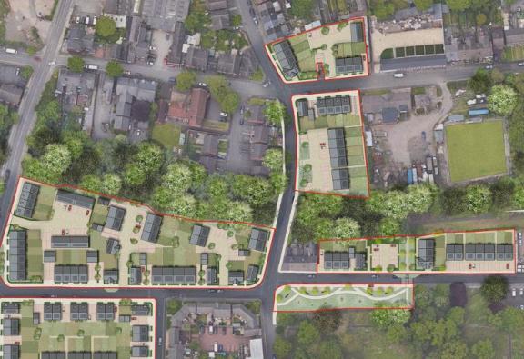 Aerial plan of the proposed development of Willenhall Locksmiths Quarter