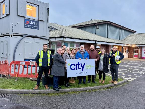 A group of people outside Blakenall Community Centre