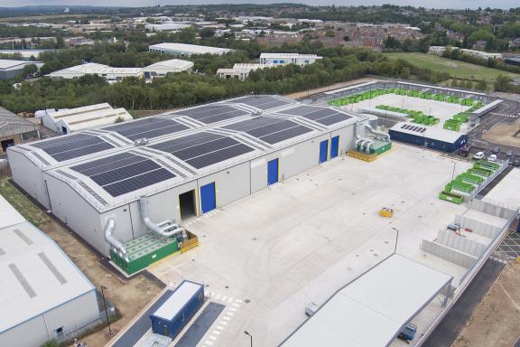 Aerial view of Middlemore Lane waste transfer facility