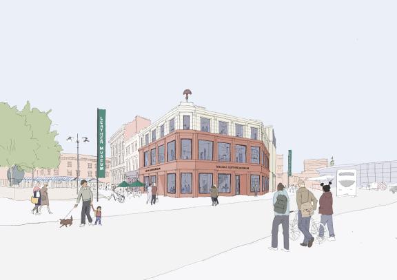 CGI of proposed new Walsall Leather Museum