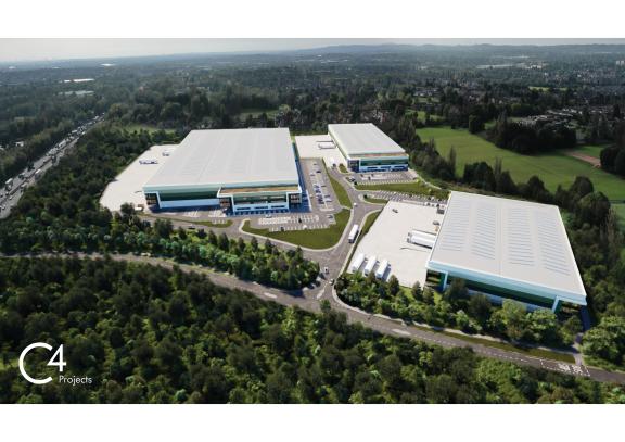 CGI aerial view of Total Park