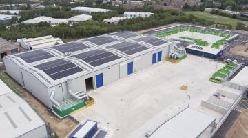 Aerial view of Middlemore Lane waste transfer facility