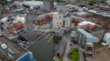 Aerial view of Walsall town centre