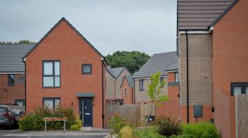 New brick-built house on a new estate